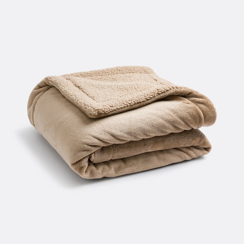 Plaid in fleece en sherpa, Maxine