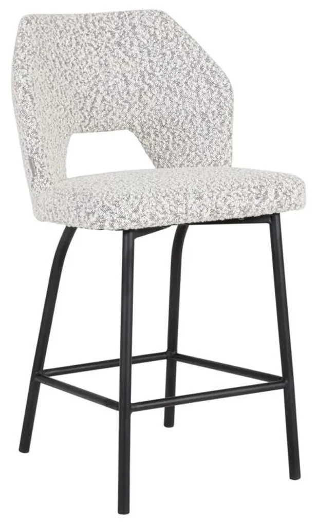 Must Living Bloom Moderne Barkruk Boucle Grijs
