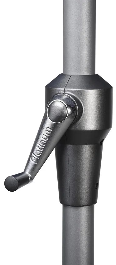Platinum Riva stokparasol 3 m. rond - Premium - Manhattan Grey