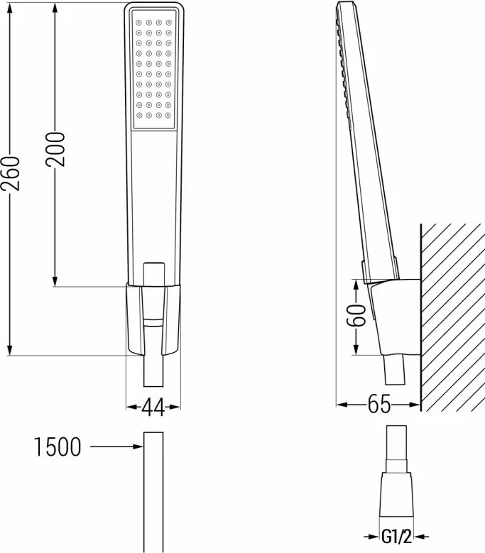 Mexen R-72 punctuele doucheset, chroom - 785725052-00