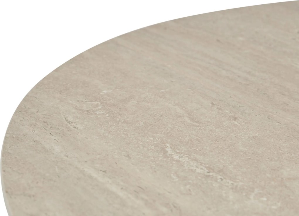 Dining Tuintafel rond 158 cm met lazy susan Zand/Beige Trino