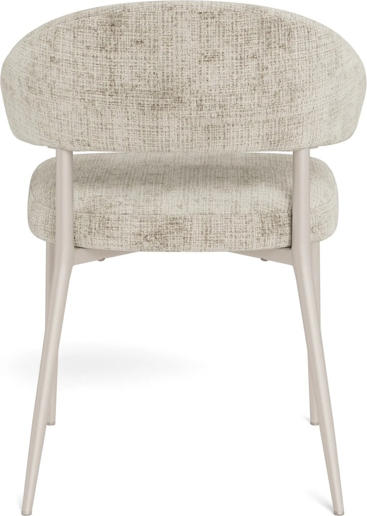 IRIS Beige (stof Juto 4) / grijs-beige frame (kashmir) – MODERNE GESTOFFEERDE STOEL VOOR WOONKAMER/EETKAMER BOHO