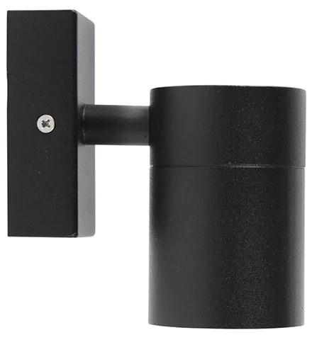 Set van 2 buitenwandlamp zwart RVS IP44 - Solo