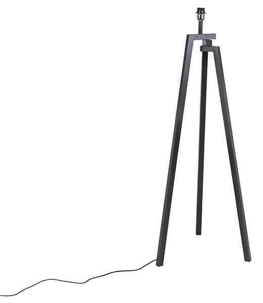 Design vloerlamp driepoot zwart hout - Cortina Design Binnenverlichting Lamp