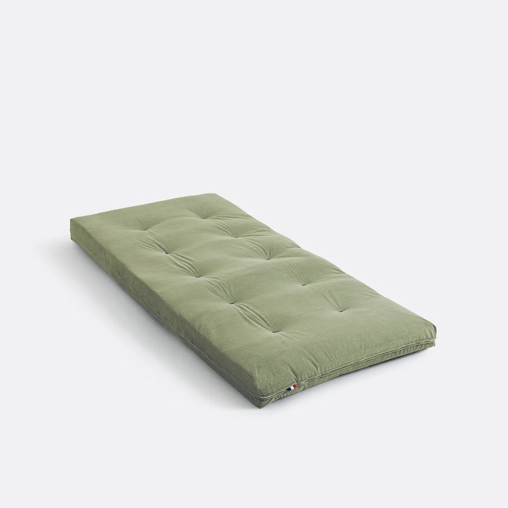 Futon matras, 90 x 190 cm in ribfluweel, THAÏ
