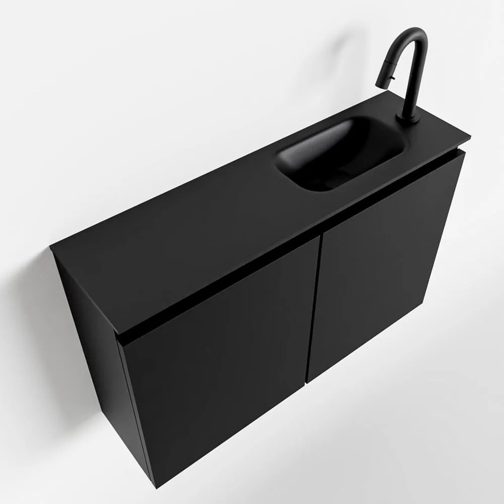 Mondiaz Ture 80cm toiletmeubel urban met wastafel urban rechts 1 kraangat