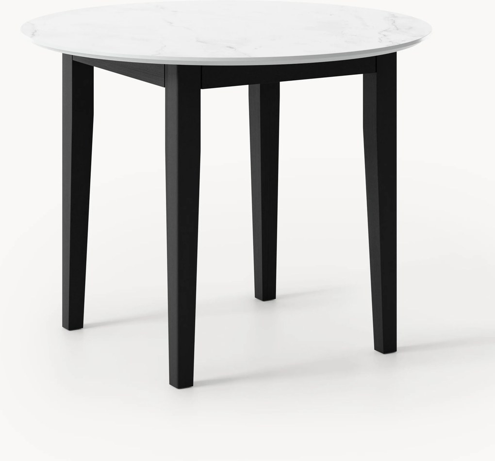 Ronde eetkamertafel Jackson met marmerlook, in verschillende formaten