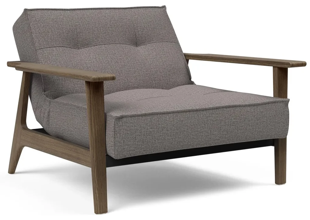Innovation Living Splitback Frej Smoked Fauteuil Met Gerookt Eiken Armleuningen