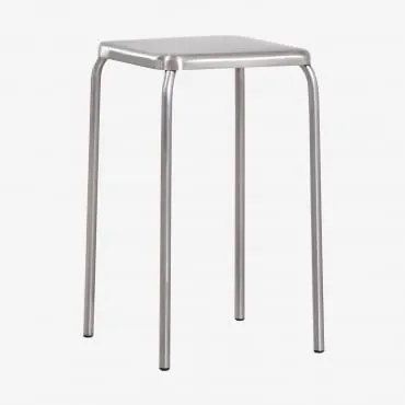 Stapelbare Lage Kruk 45 Cm Van Roestvrij Staal Narnial Roestvrij Staal - Sklum