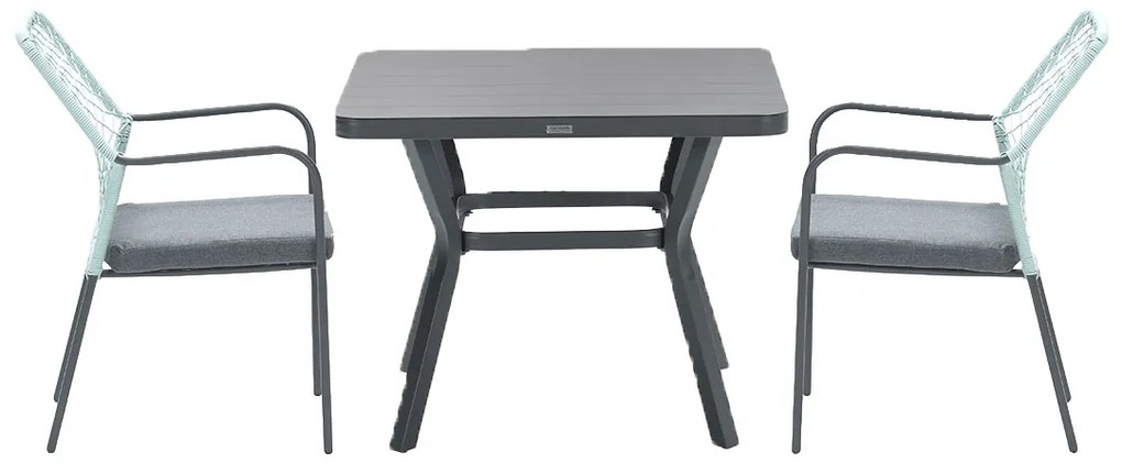 Garden Impressions Ross tuinset 3-delig zacht groen - Mina tuintafel 90x90 cm