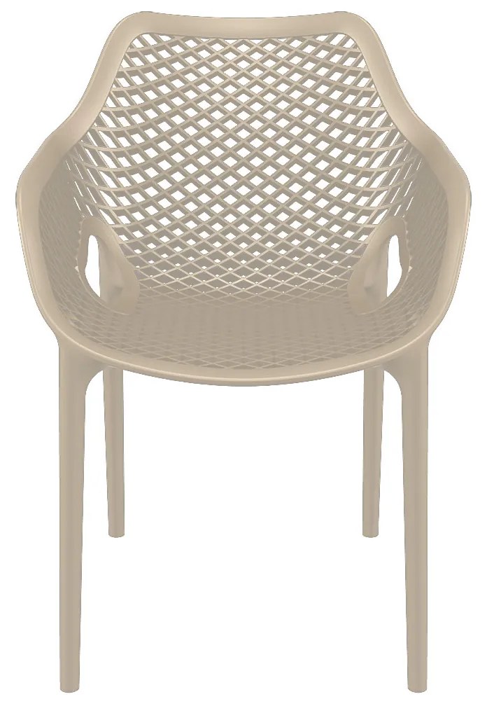 Garden Impressions Air XL tuinset 5-delig taupe - Mina tuintafel 90x90 cm