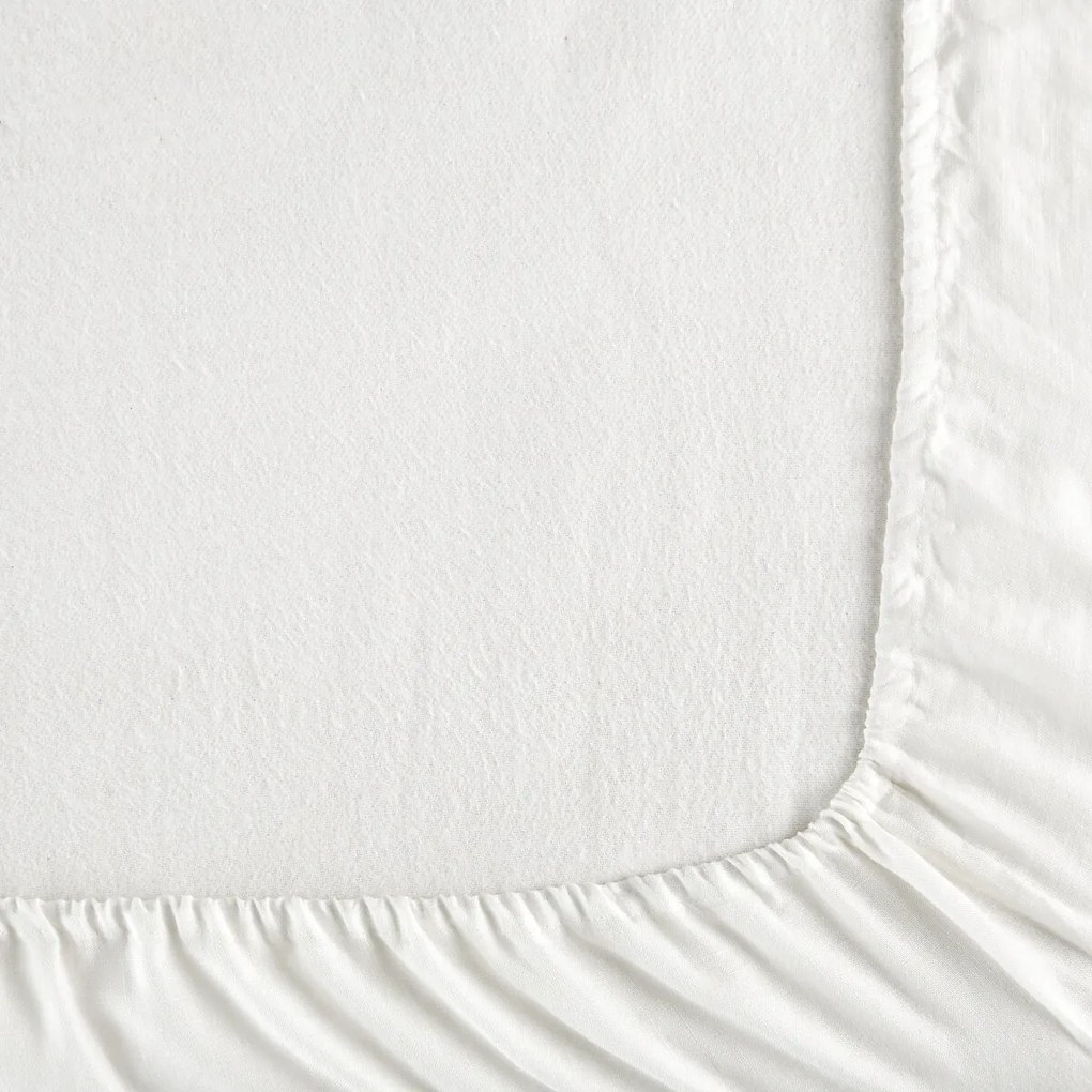 Hoeslaken voor topdekmatras in gewassen linnen, Elina