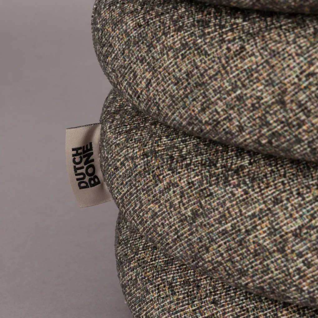 Dutchbone Fern Ronde Poef Beige Boucle Stof