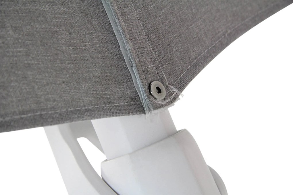 Santika Furniture Santika Belize Deluxe Parasol X White Frame/ Grey Fabric (excl.voet) Aluminium Grijs