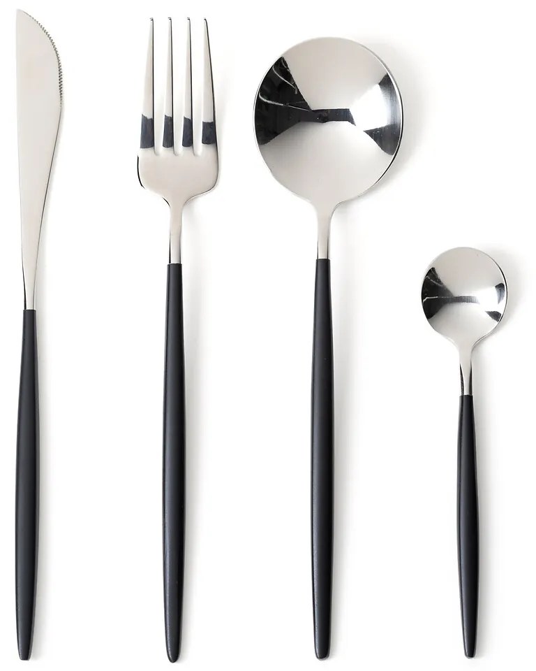 Set van 6 messen in inox, Barbule