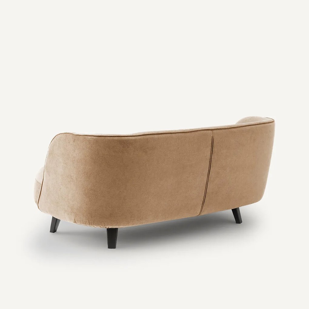 Sofa XS, 3 zits, in stonewashed fluweel, ROSEBURY, ontwerp Emmanuel Gallina