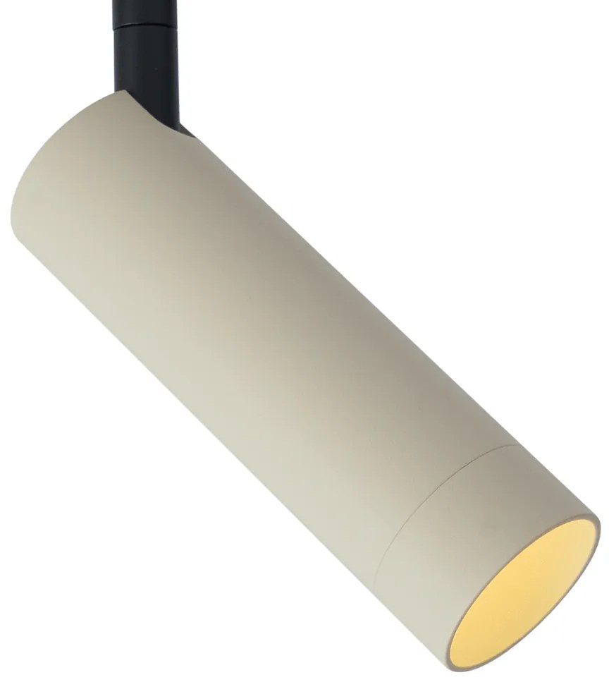 Moderne spot beige met zwart voor railsysteem 1-fase GU10 35mm - Slimline Uzzy