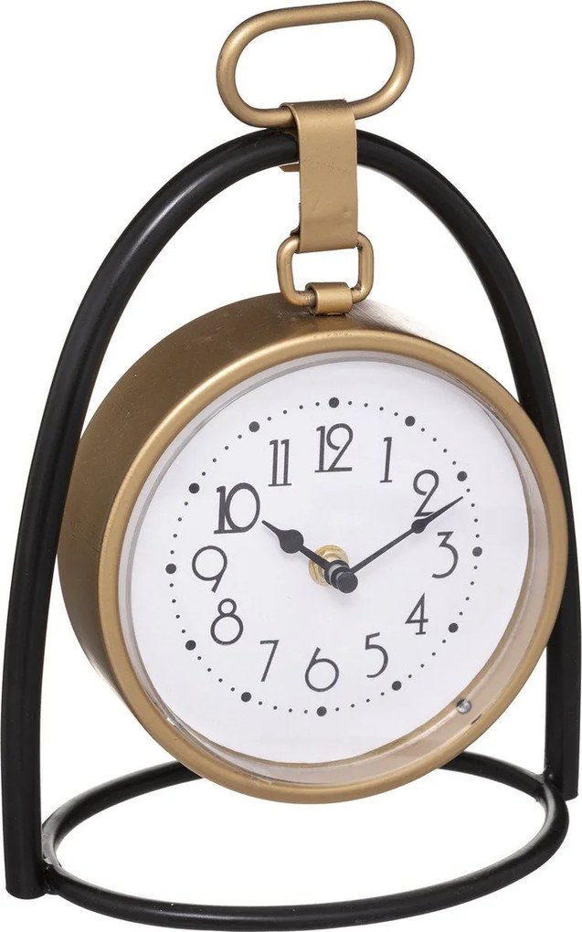 Atmosphera goud-zwarte tafelklok op standaard– Moderne blikvanger voor elk interieur
