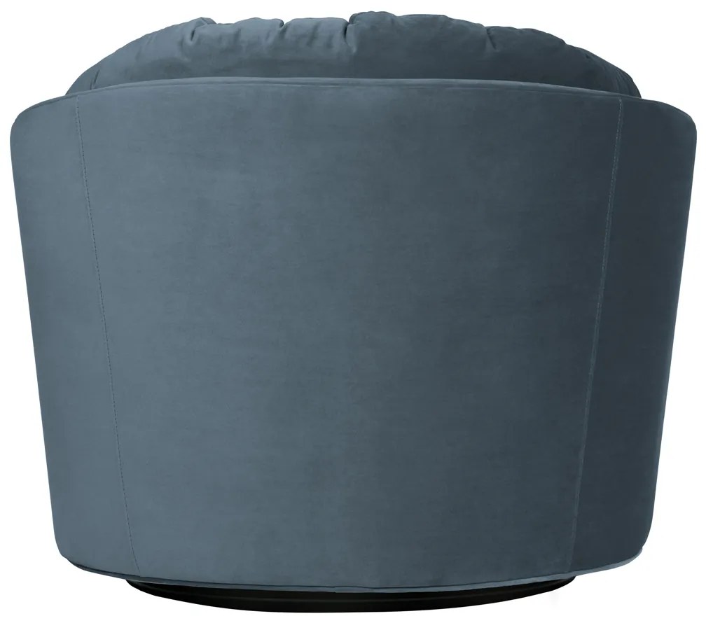 BePureHome Carousel Draaibare Fauteuil Fluweel Blauw