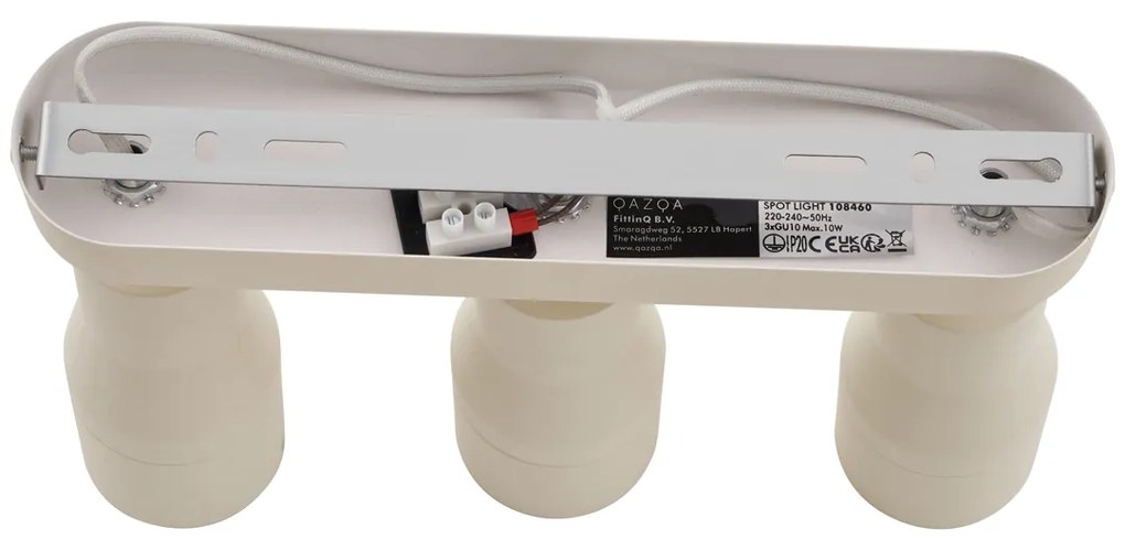 Afgeronde plafondspot beige GU10 50mm 3-lichts - Stanley