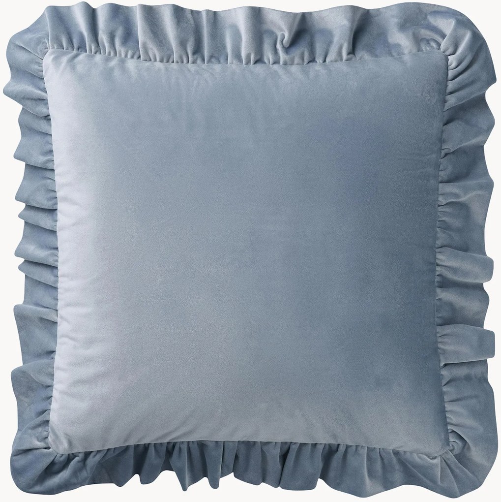 Fluwelen kussenhoes Nora met franjes