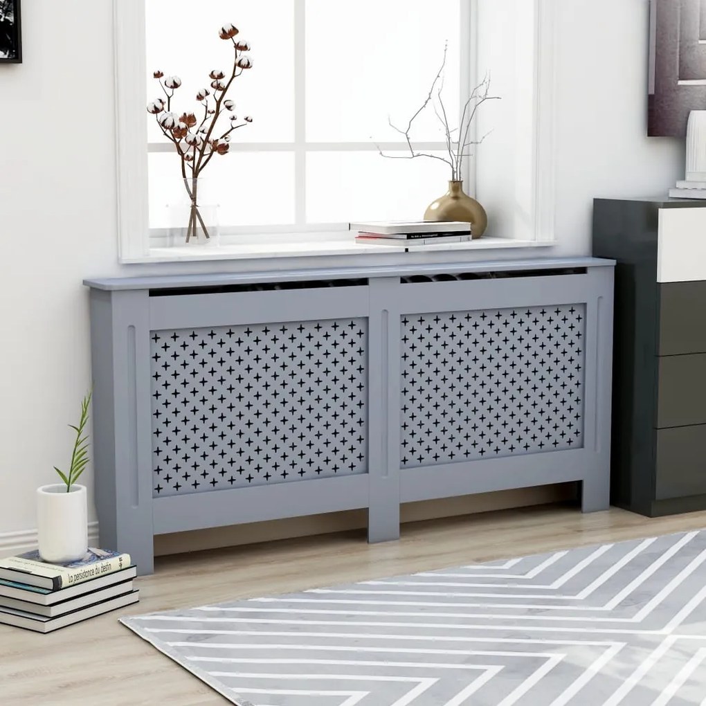 vidaXL Radiatorombouw 172x19x81 cm MDF antraciet