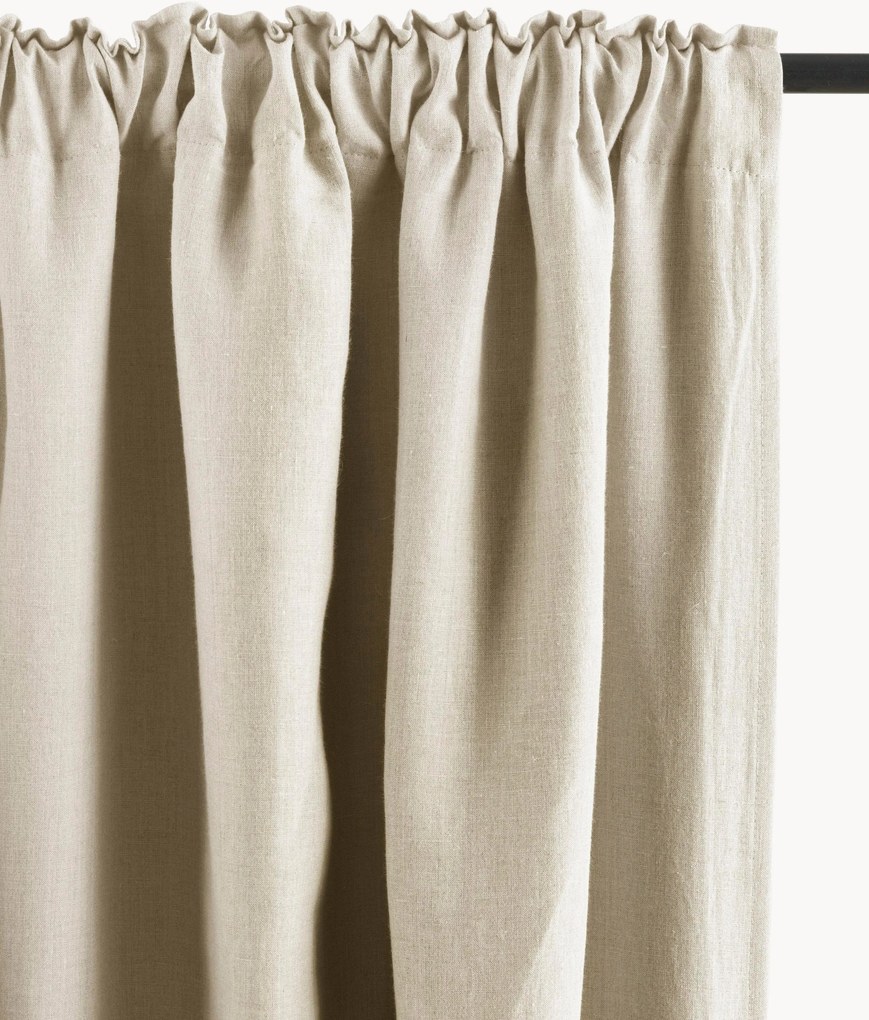 Linnen verduisterend multibandgordijn Aurora, B 135 cm