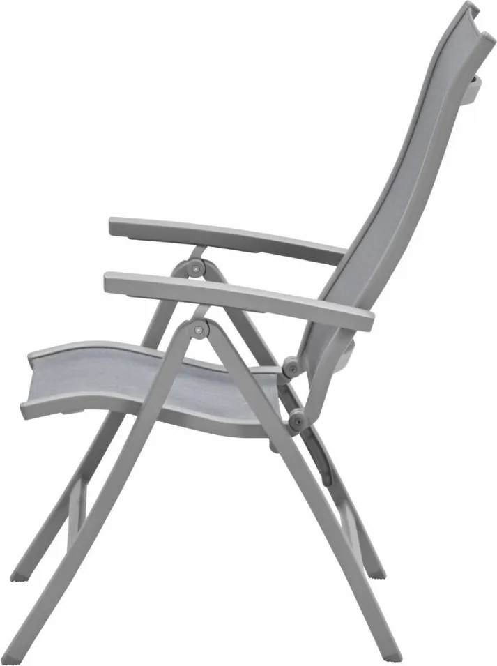 Garden Impressions Hilly tuinstoel verstelbaar taupe - 2 stuks