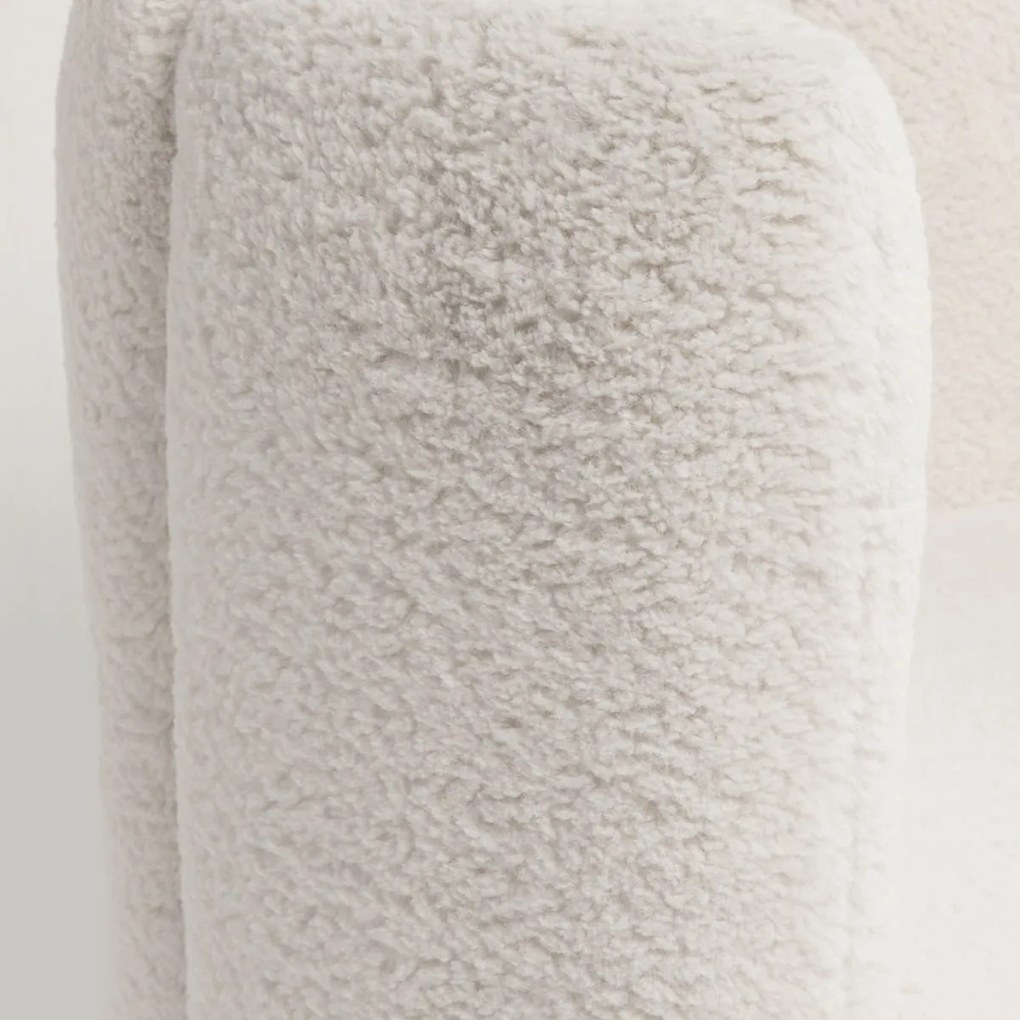 Kare Design Silhouette Fur Ronde Teddy Fauteuil Wit