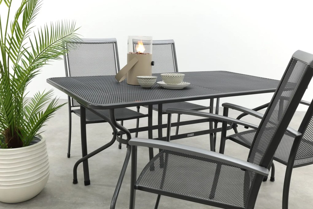 Royal Garden Balero stapelbare tuinset strekmetaal 160x90 cm.