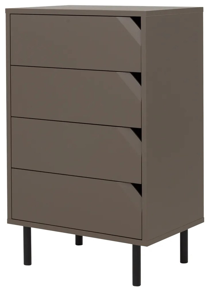 Tenzo Corner Smalle Wandkast Taupe - 60x43x96cm.