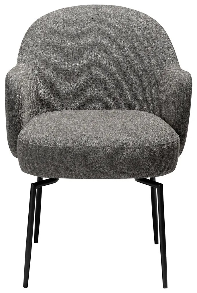 Dan-Form Bae Swivel Luxe Eetkamerstoel Draaibaar Grijsbruin Boucle
