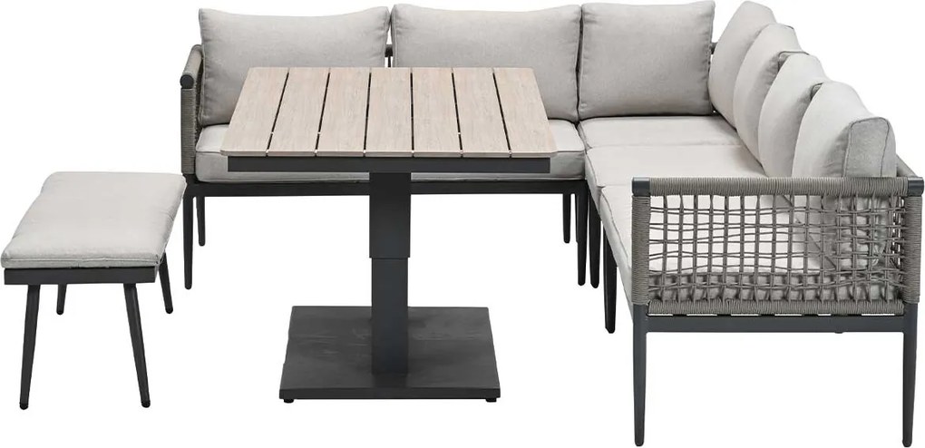 Garden Impressions Burela - Brugge lounge dining set 6-delig links - taupe