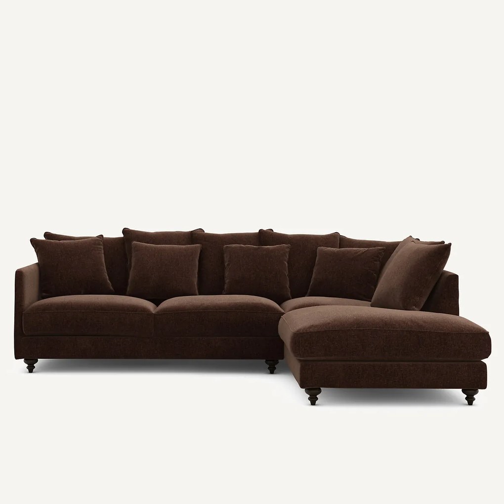 Hoekslaapbank in chenille fluweel, Lazare