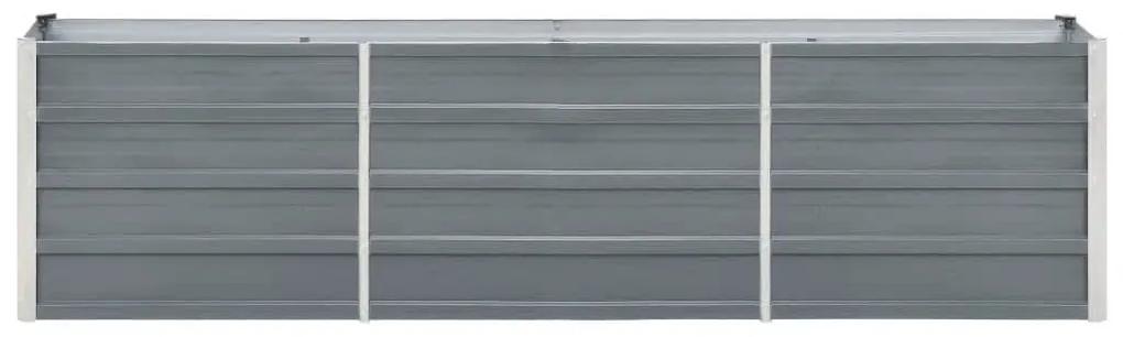 vidaXL Plantenbak verhoogd 240x40x45 cm gegalvaniseerd staal grijs