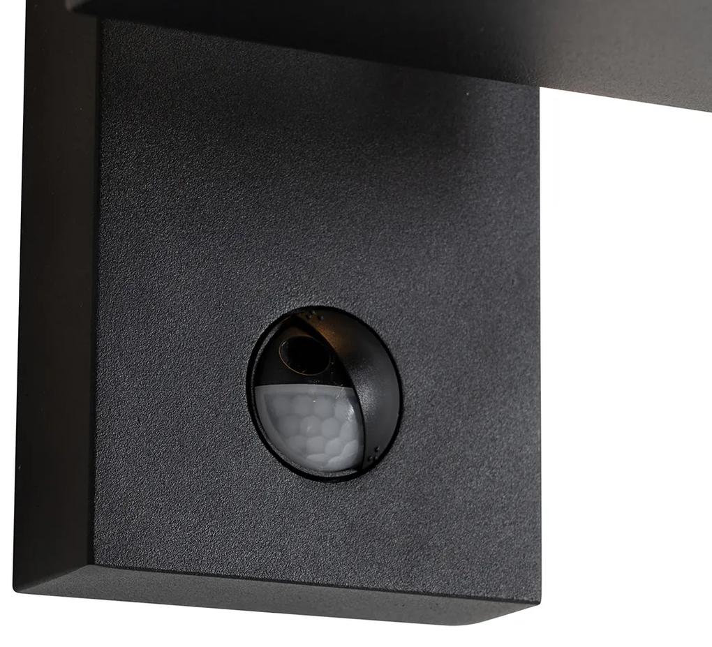 Buiten wandlantaarn zwart incl. LED bewegingssensor - Ferdinand Modern IP54 Buitenverlichting