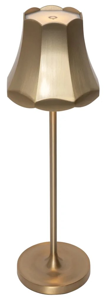 Buitenlamp met dimmer LED Retro tafellamp met dimmer goud oplaadbaar IP44 - Granny Retro IP44 Buitenverlichting Lamp