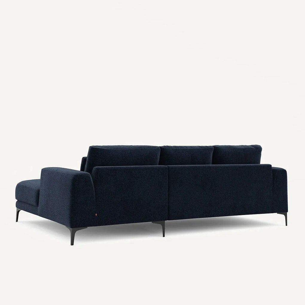 Hoekbank rechts van chenille fluweel, Marsile