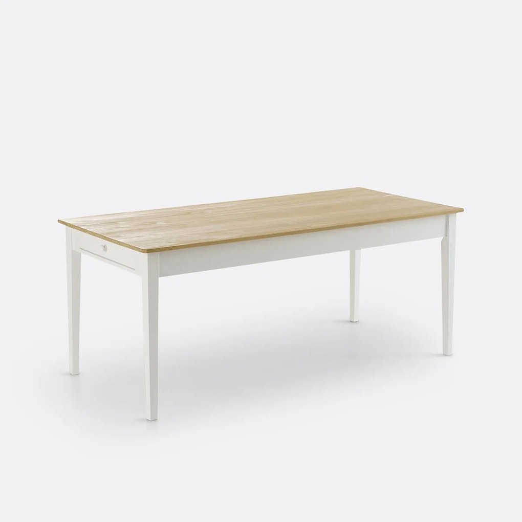 Tafel, 6/8 personen, massief dennenhout Alvina