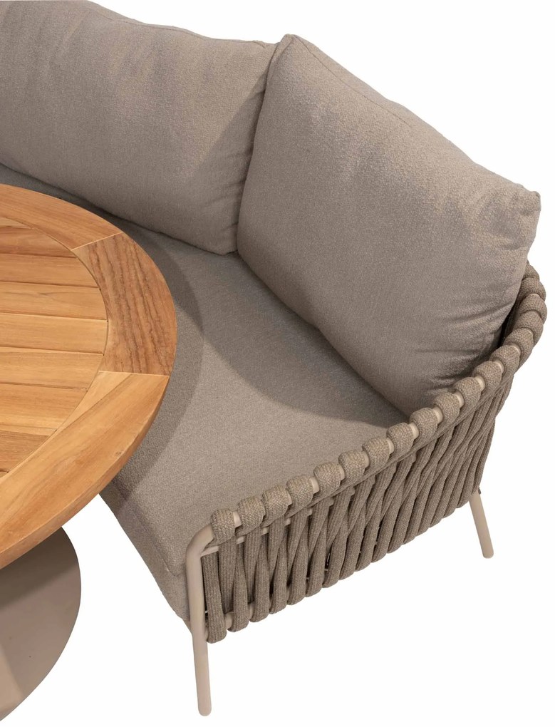 4 Seasons Outdoor Comino hoek loungebank latte SALE LoungebankLoungeset   beige weerbestendig