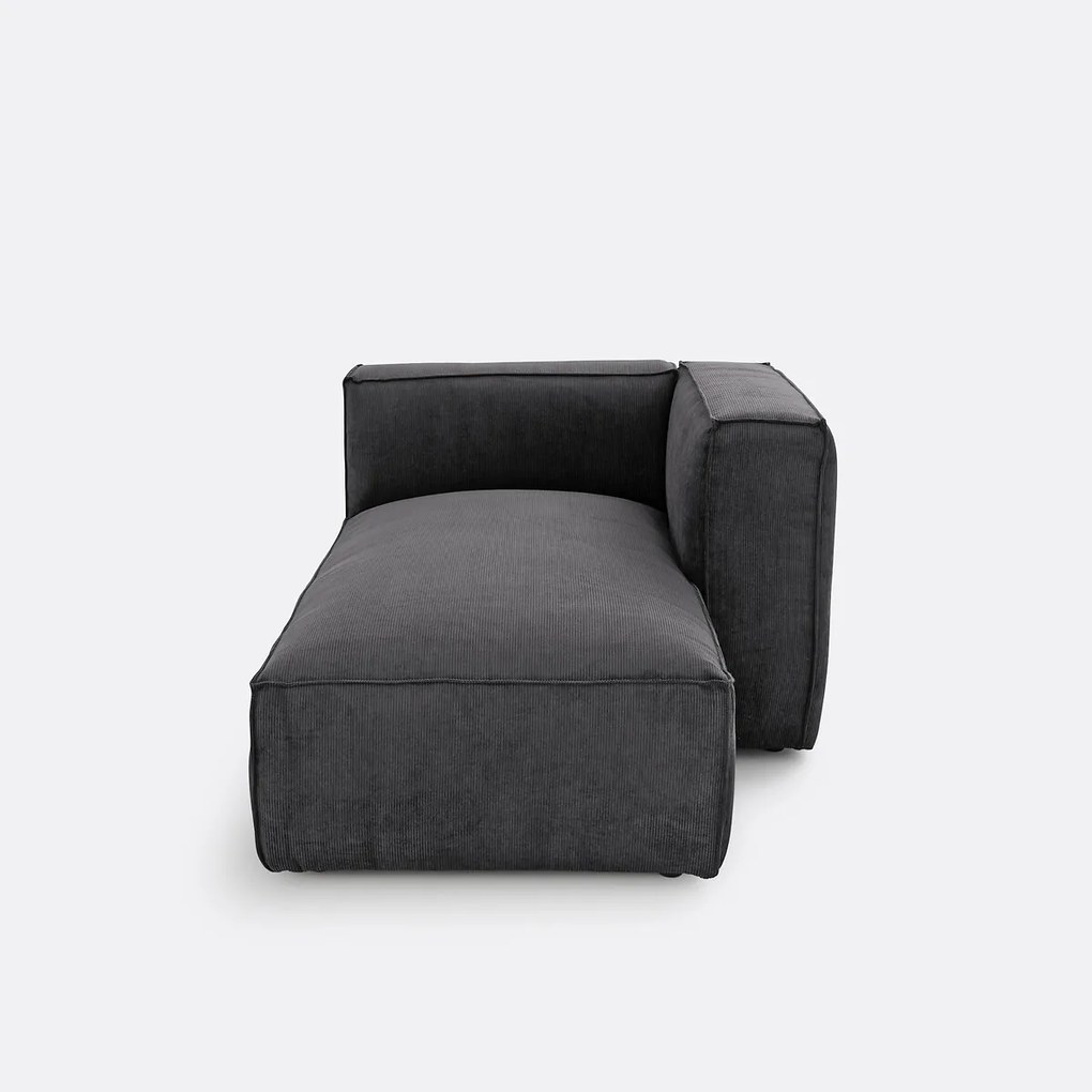 Omvormbare longchair geribd fluweel, Seven
