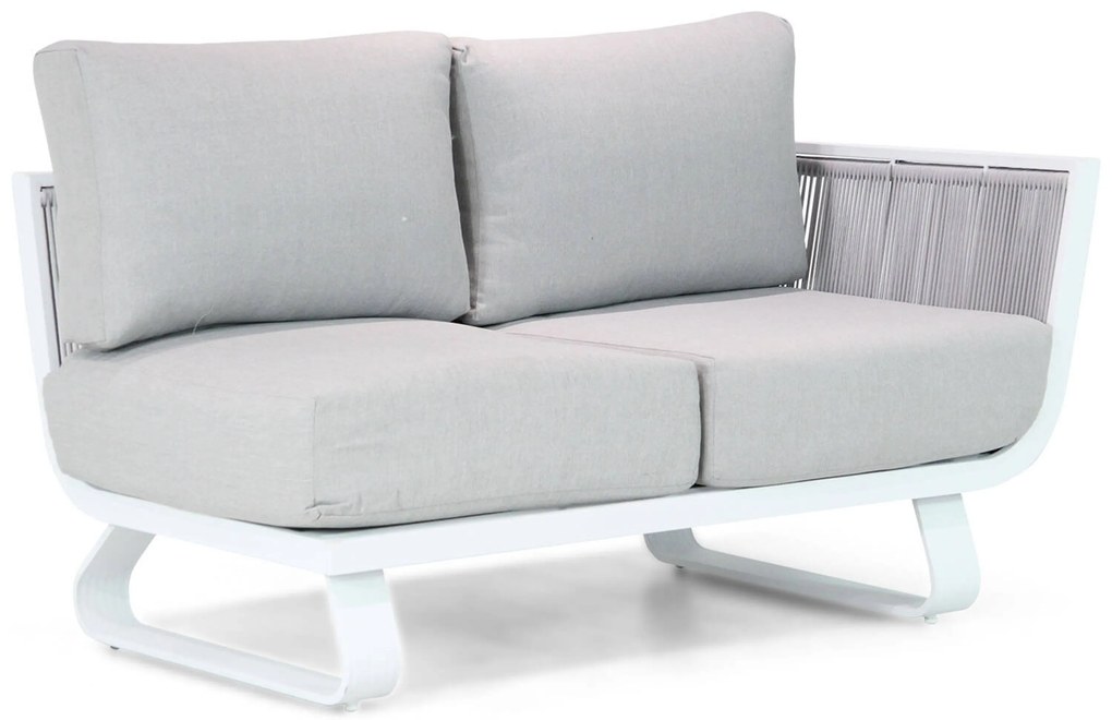 Hoek loungeset 5 personen Aluminium/rope Wit Santika Furniture Santika Corniche