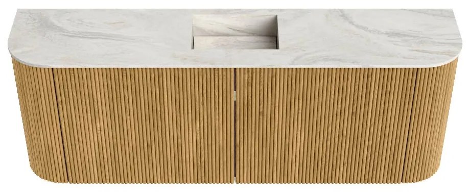 Mondiaz Joya DLux 115cm toiletmeubel ronding links/rechts oak met wastafel faye midden zonder kraangat ostra