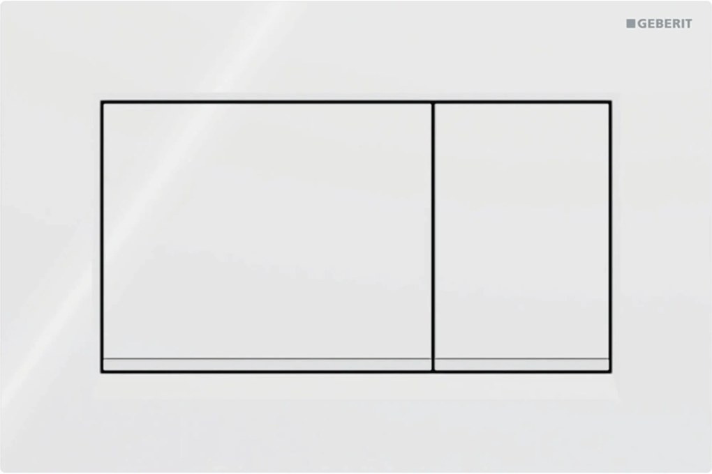 Geberit Sigma 10 (ex Sigma 30) bedieningspaneel glans wit/mat wit voor Sigma reservoirs 8cm (UP720) en 12cm (UP320)