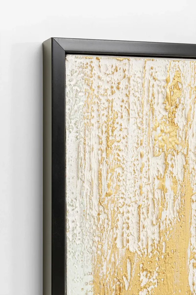 Kare Design Abstract White Schilderij Goud Wit