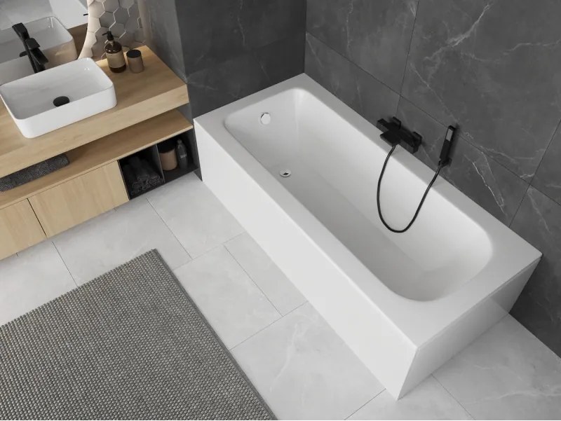 Mexen Vega rechthoekige badkuip 130 x 70 cm met ombouw, wit - 55011307000X