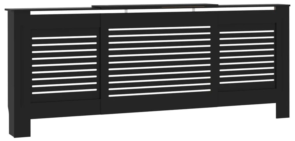 vidaXL Radiatorombouw 205 cm MDF zwart