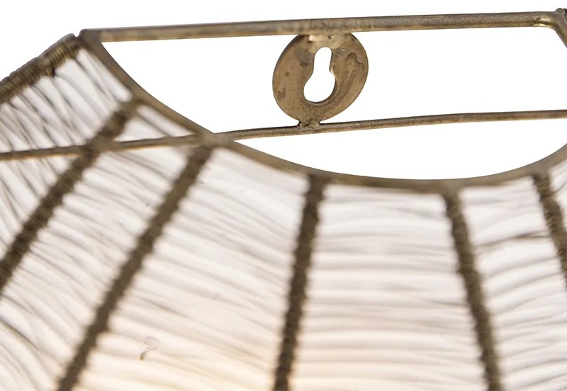 Industriële wandlamp brons met zwart - Dong