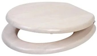 Plieger Classic closetzitting massief hout m. metalen bevestigingsset kalkwit