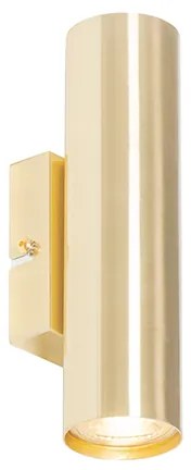 Moderne wandlamp messing 2-lichts - Jeana